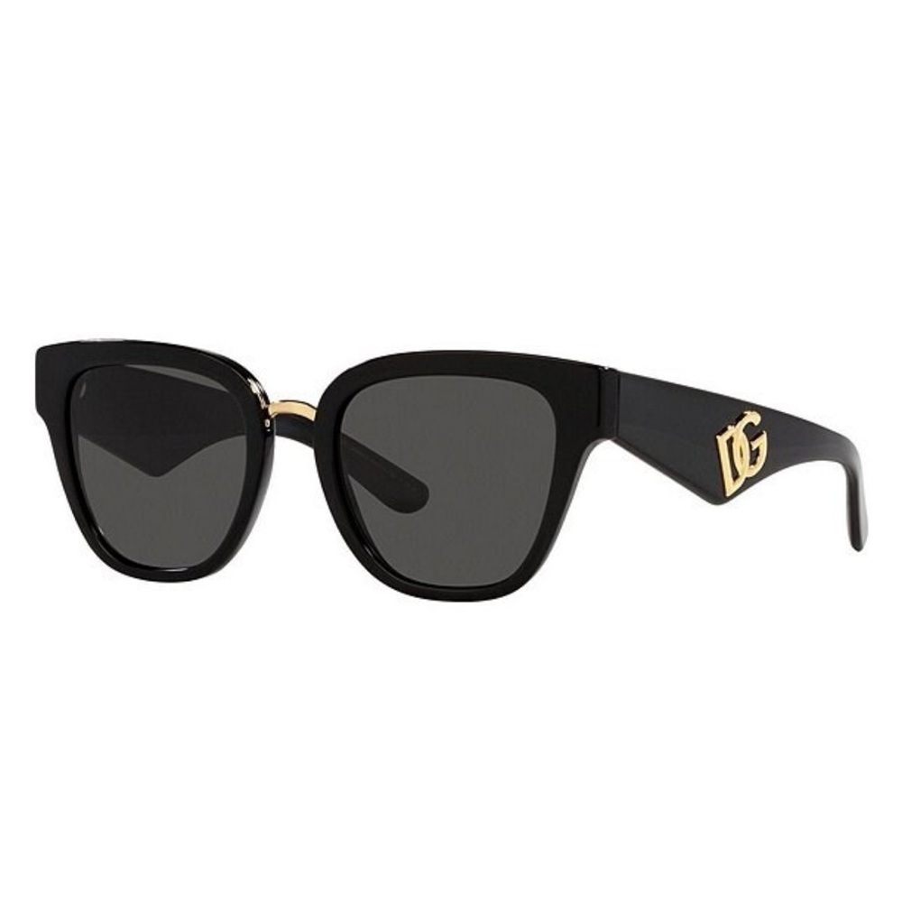 DOLCE AND GABBANA DG4437 BLACK W/DARK GRAY SUNGLASSES RETAIL $354 - Picture 2 of 9
